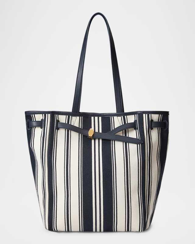 Dash Striped Canvas Tote Bag